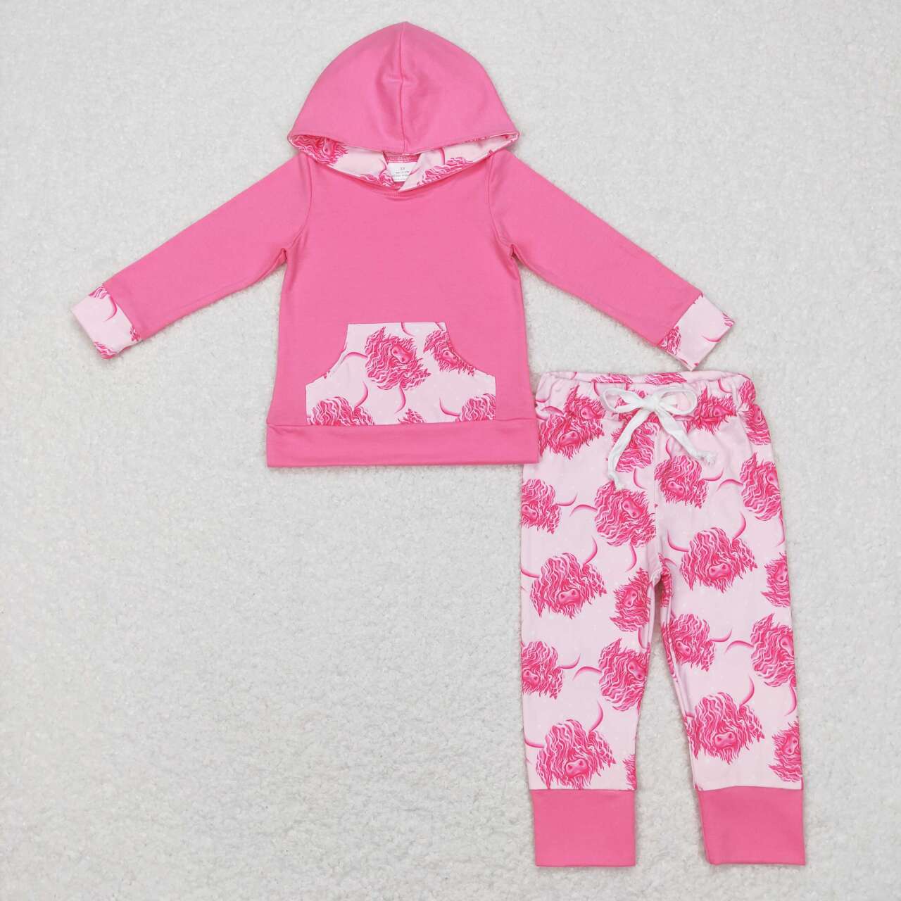 GLP0906 toddler girl clothes pink highland girl winter outfit