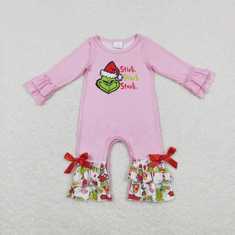 LR0778 RTS baby clothes baby christmas romper cartoon baby christmas romper