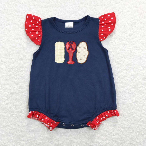SR0739 baby girl clothes crawfish clothes toddler crawfish bubble girl summer clothes