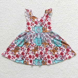 GSD0473 baby girl clothes girl christmas dress