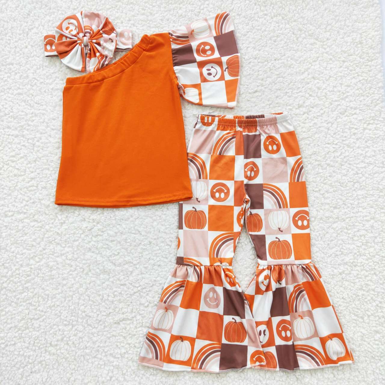 GSPO0620 toddler girl halloween pumpkin girl halloween outfit