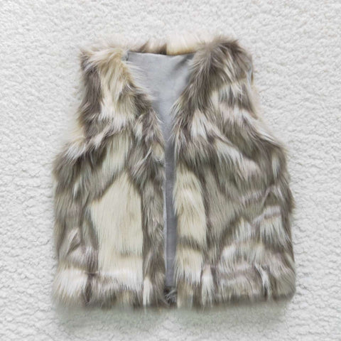 6 A21-15 RTS baby girl clothes  fur vest winter cost