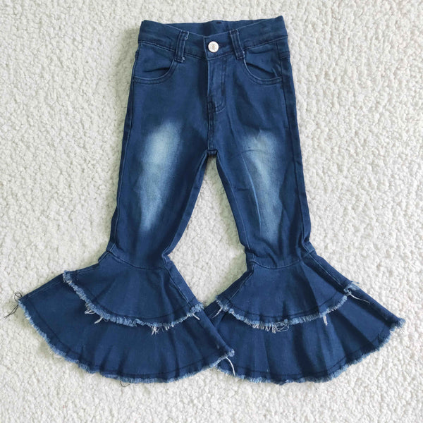 P0003 girls pants teenage toddler jeans girls clothing girls bell bottom pants (no belt)