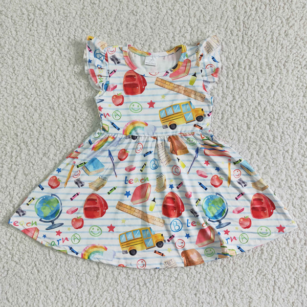 GSD0085 girl back to school twirl dress