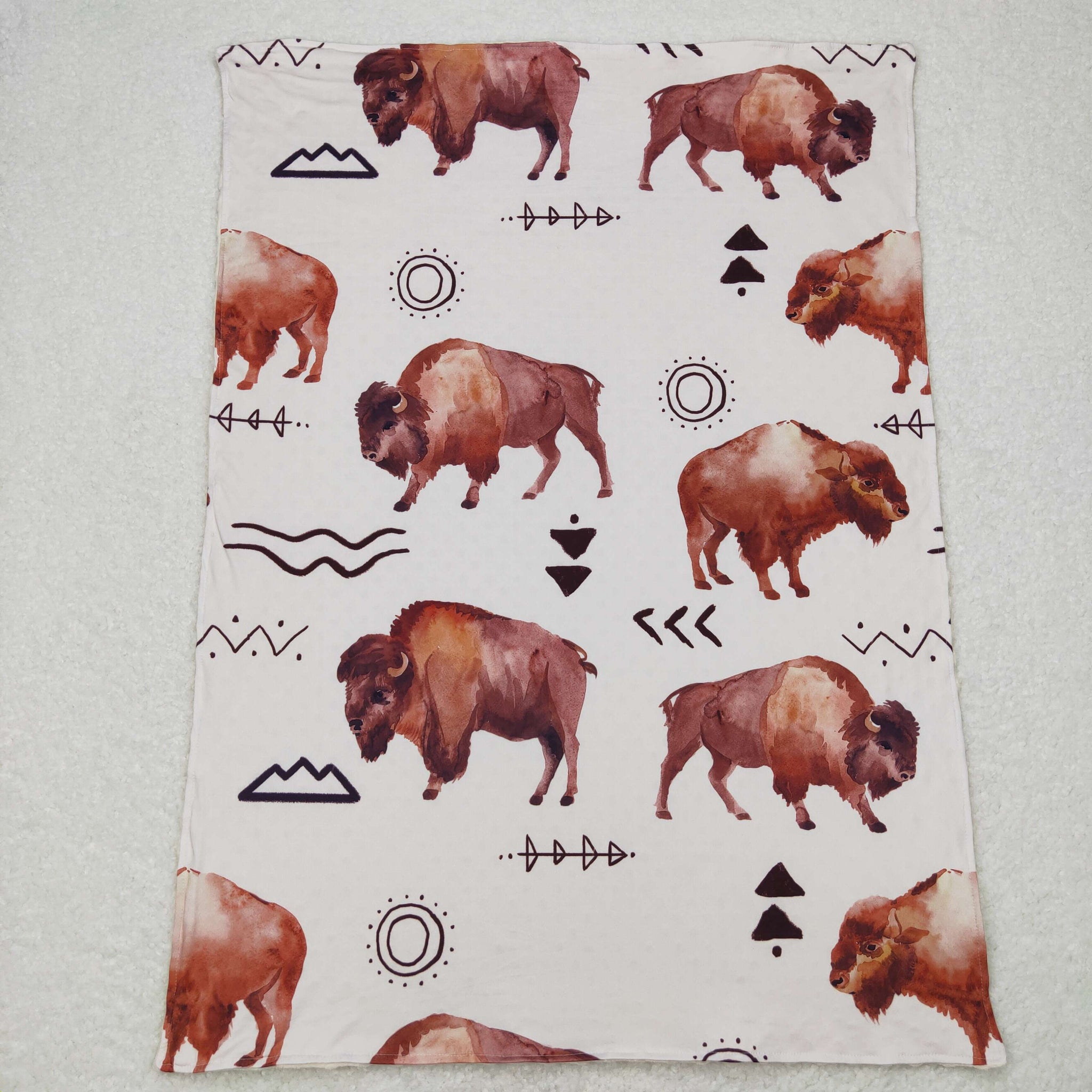 BL0068 baby newborn highland cow farm blanket