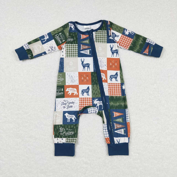 LR0719 baby boy clothes deer cow  boy winter romper