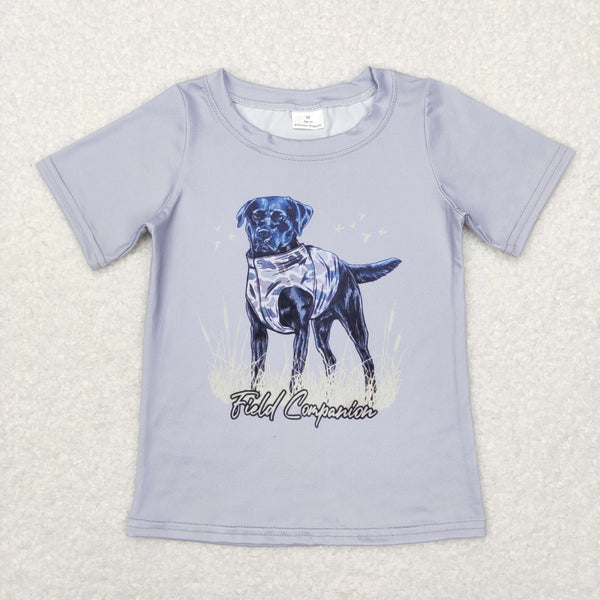 BT0463  toddler boy clothes dog hunting boy summer tshirt