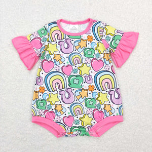 SR0552 baby girl clothes girl  St. Patrick's Day bubble