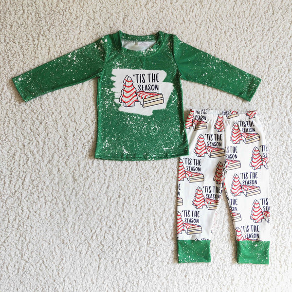 BLP0094 green the season christmas outfits baby boy clothes-promotion 2024.11.30 $5.5