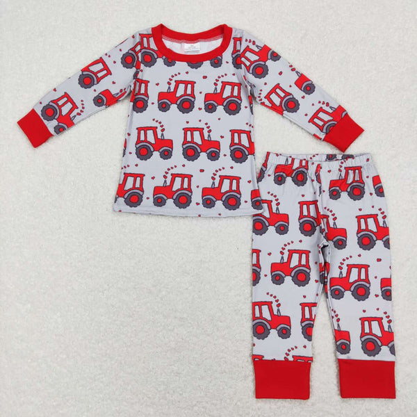 BLP0449 baby boy clothes heart tractor boy valentines day clothes toddler valentines day outfit-promotion 2026.1.10 $5.5