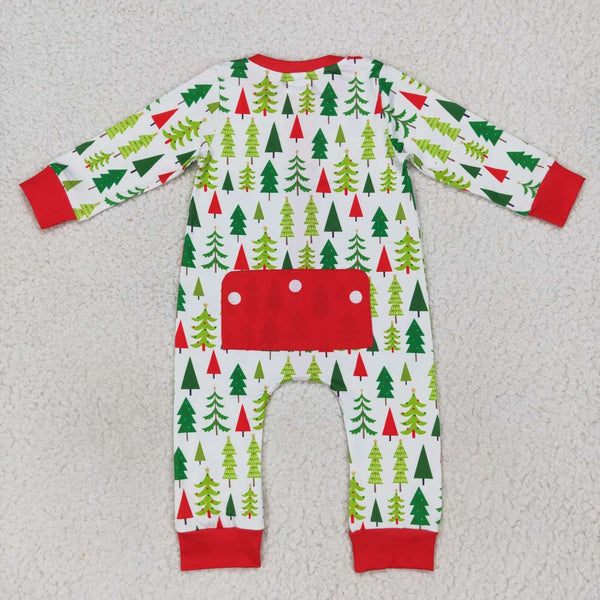 LR0627 RTS baby boy clothes tree boy christmas romper