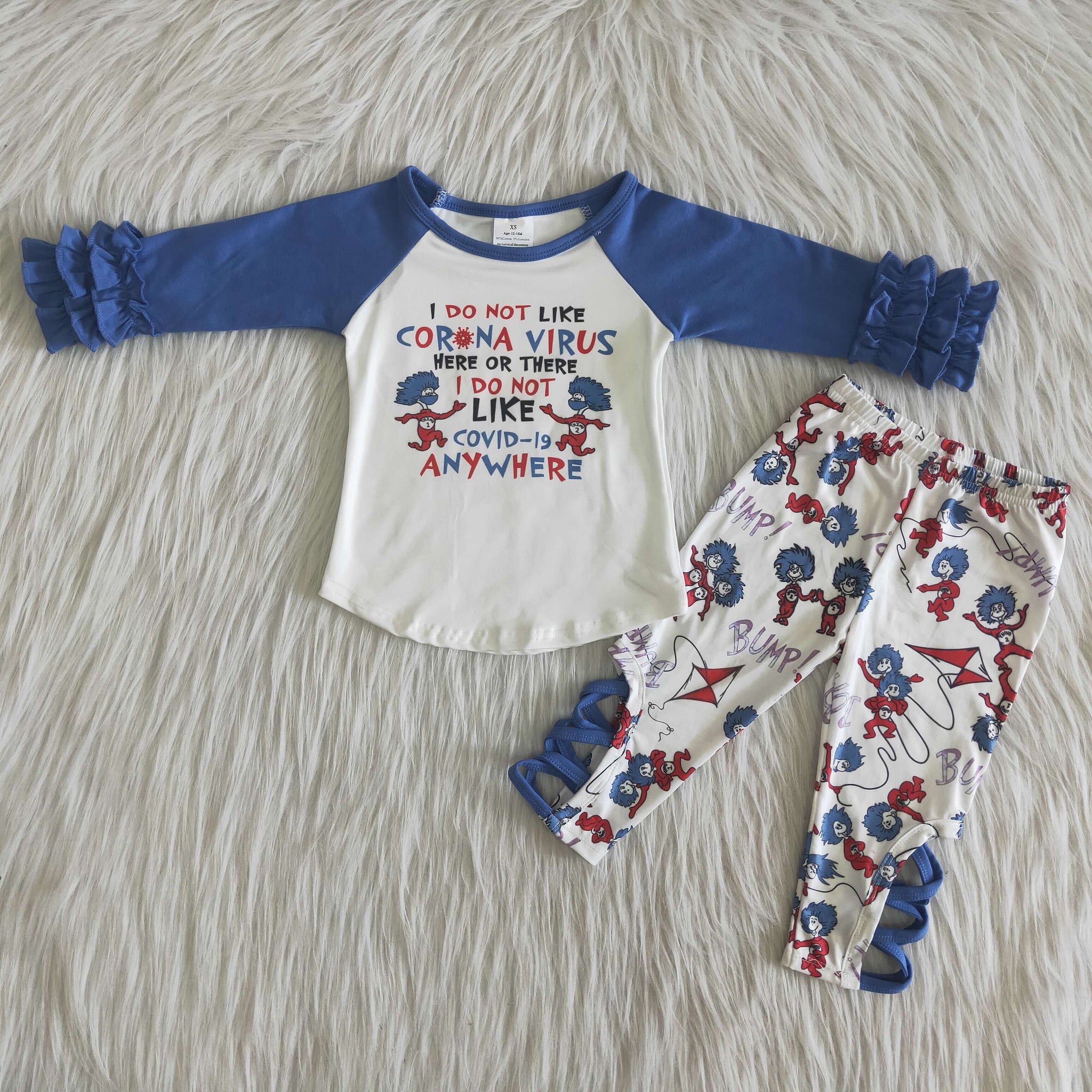 girl winter blue long sleeve set