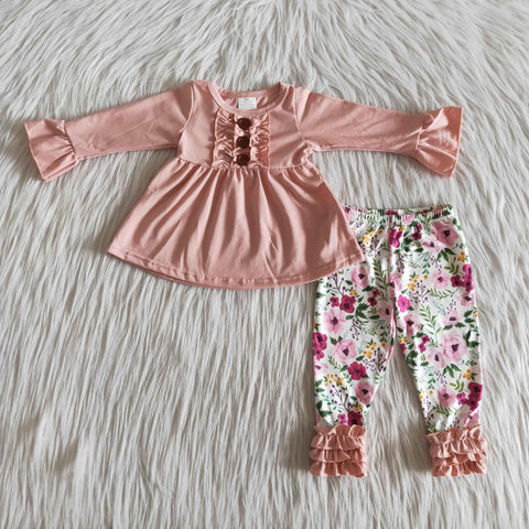 6 A4-13 baby girl clothes floral winter outfits