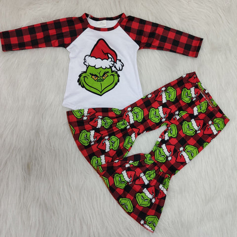 6 A18-30 baby girl clothes cartoon red plaid christmas outfits-promotion 2024.10.26 $5.5