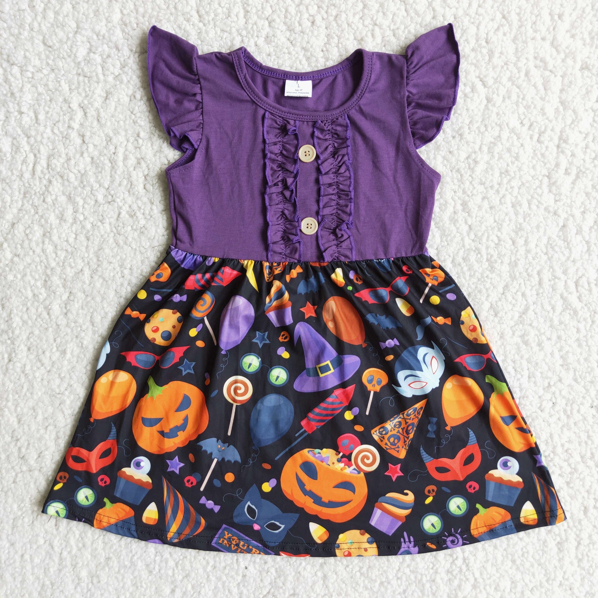 D3-26 flower girl dresses halloween dresses purple flutter dress-promotion 2024.8.10 $2.99