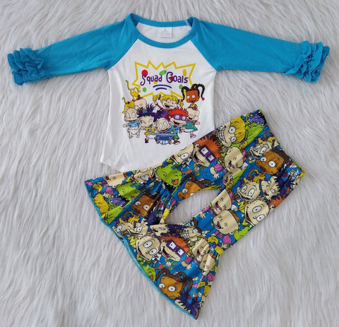 6 A18-13 baby girl clothes cartoon blue girl winter outfit-promotion 2024.10. 12 $2.99