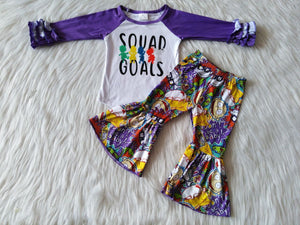 6 A25-5 girl purple cartoon long sleeve winter set--promotion 2024.12.7 $2.99