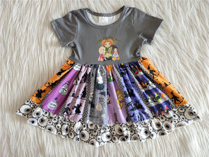 girls short sleeve twirl halloween dress