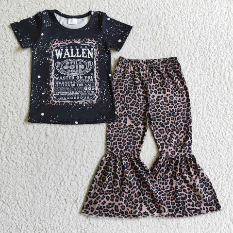 GSPO0227 baby girl clothes leopard fall spring outfits