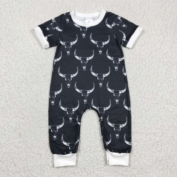 SR0142 baby boy clothes cow summer romper