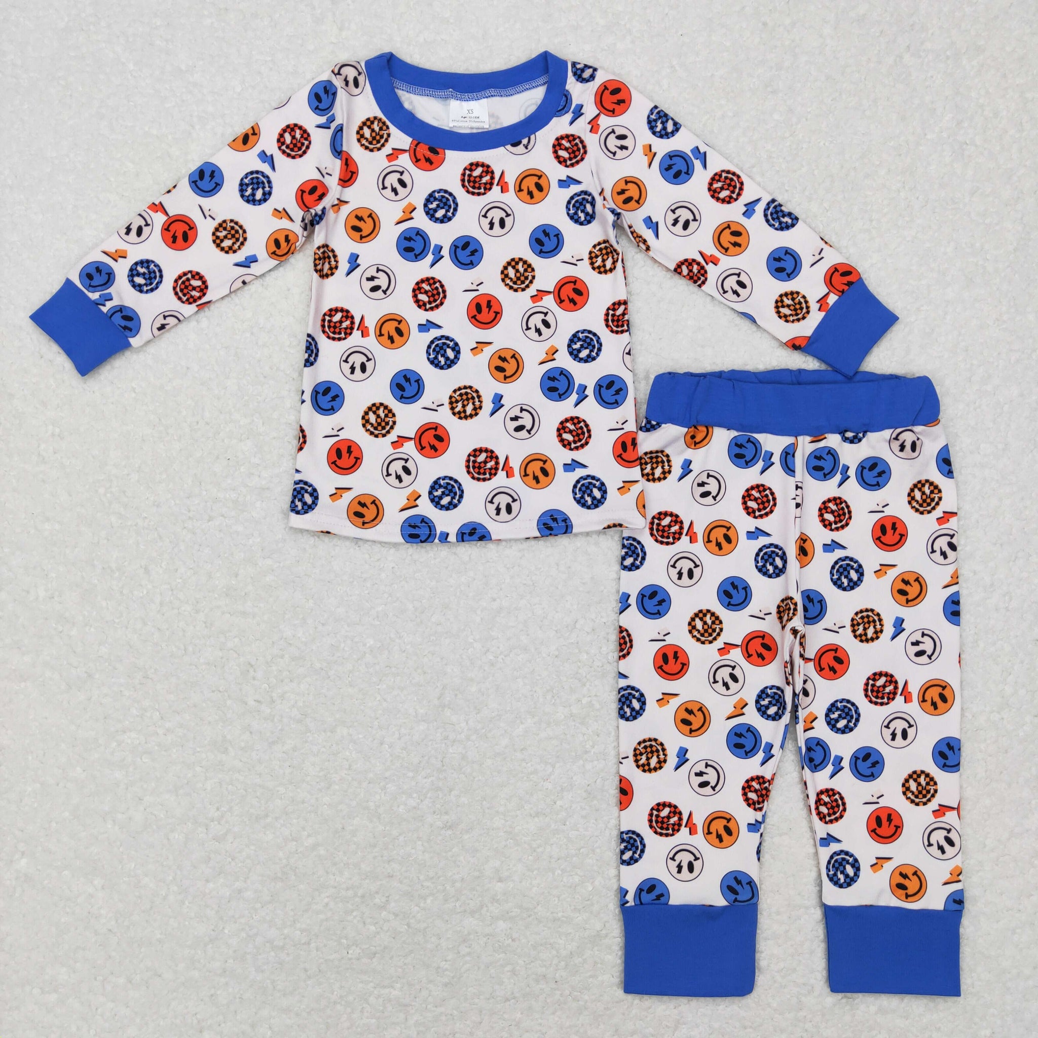 BLP0371 RTS baby boy clothes smile boy winter outfit winter pajamas set