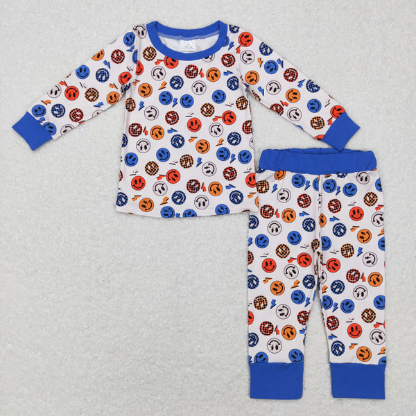 BLP0371 RTS baby boy clothes smile boy winter outfit winter pajamas set