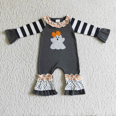 LR0129 embroidery girl halloween ghost romper