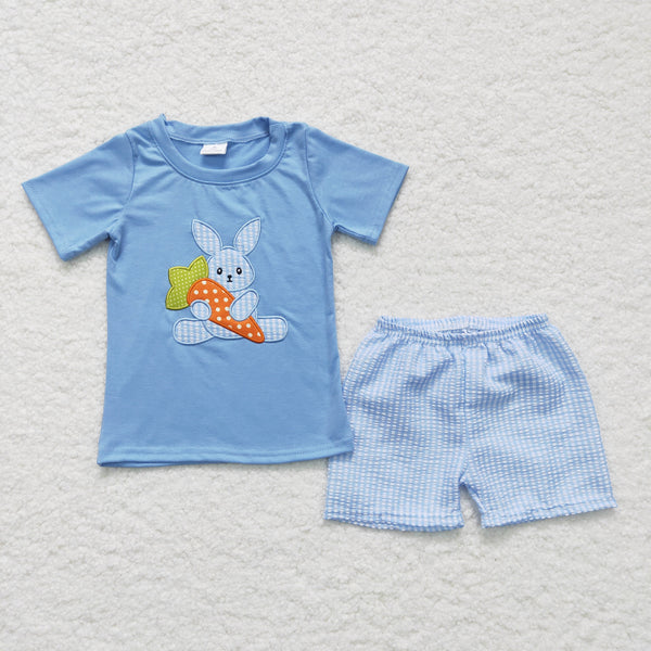 BSSO0087 baby boy clothes bunny embroidery outfits easter clothing-promotion 2024.2.24