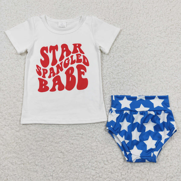 GBO0101 baby clothes 4th of July bummies set-promotion 2025.6.7 $5.5