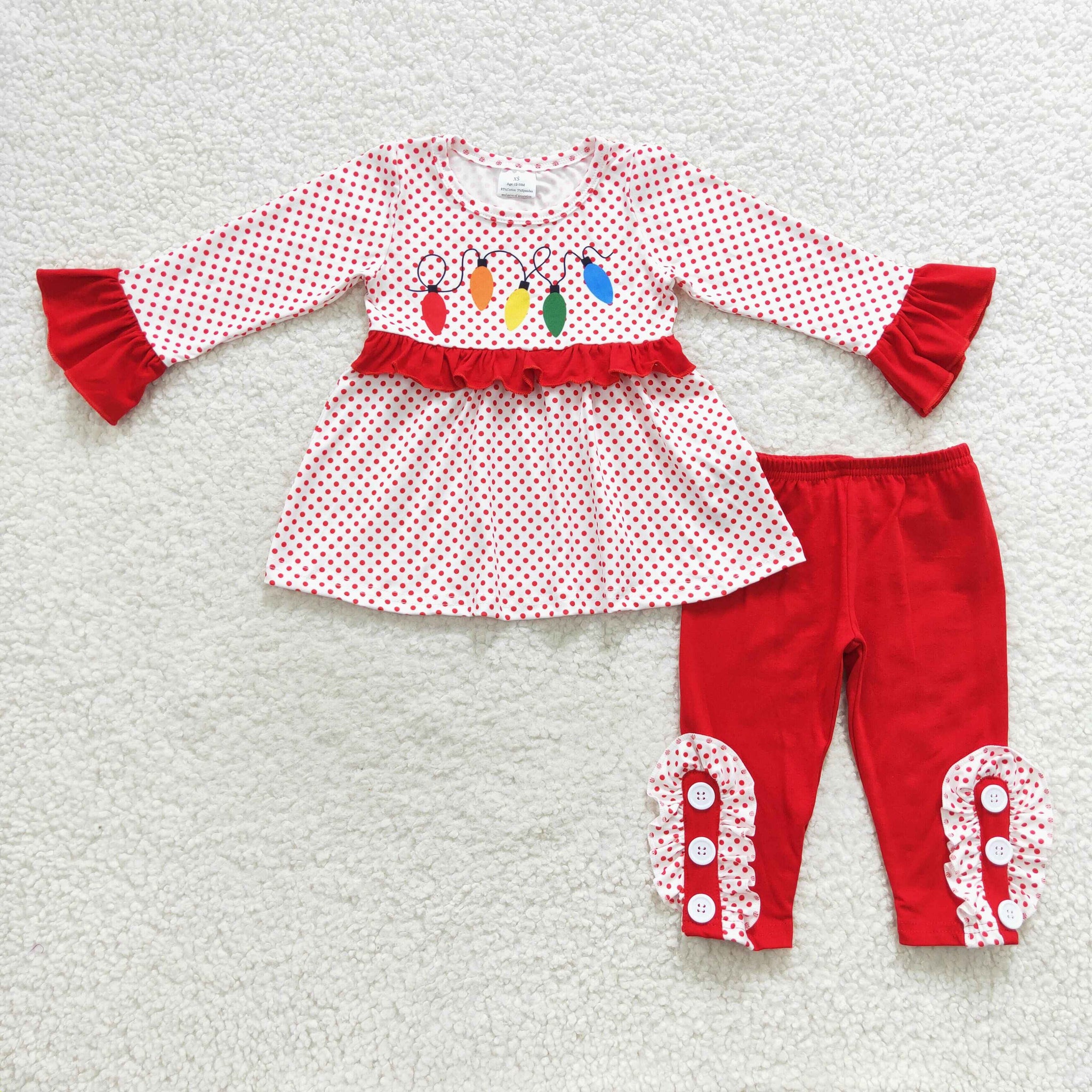 GLP0614 toddler girl clothes girl christmas outfit