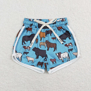 SS0124 toddler clothes farm clothes cow summer shorts bottom baby summer clothes bottom