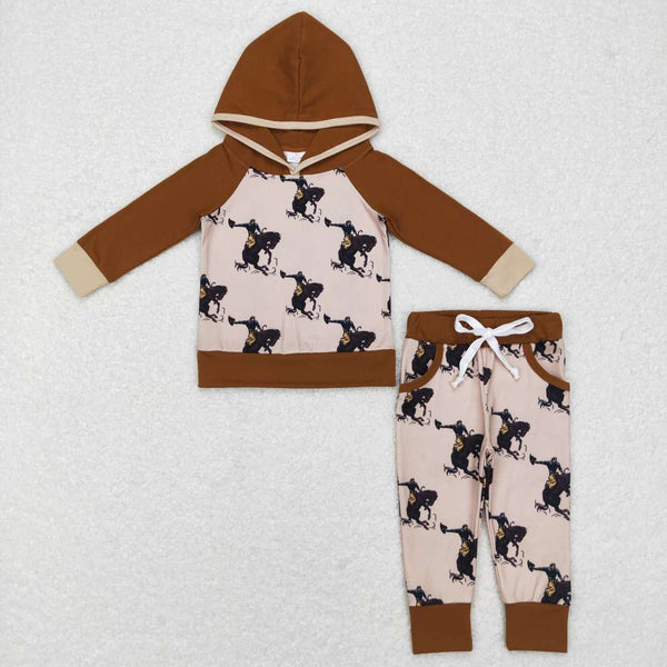 BLP0362 RTS toddler boy clothes boy western winter hoodies set