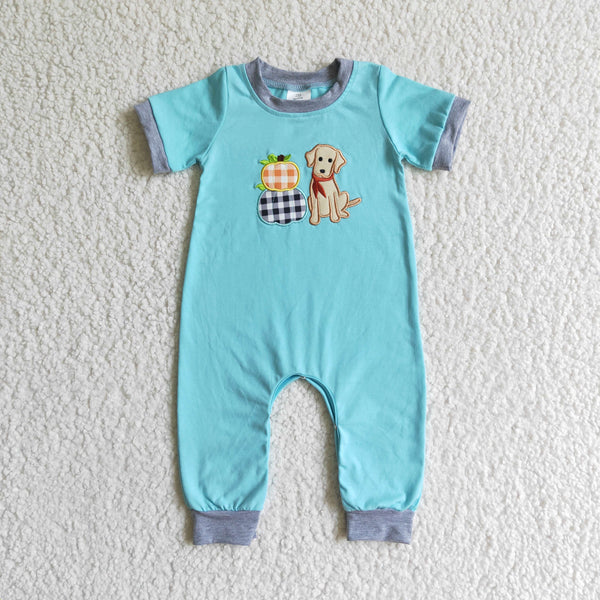 SR0069 halloween baby boy dog baby clothes new born halloween pumpkin romper