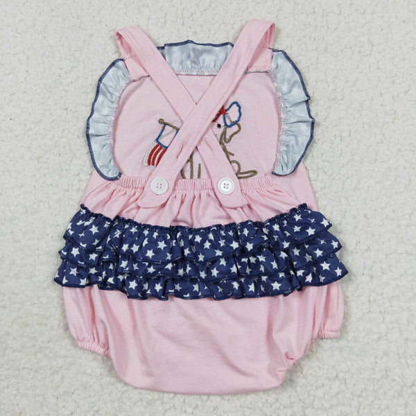 SR0332 USA warehouse 25.5.14-1  baby girl clothes patriotic summer bubble