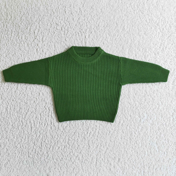 GT0031 baby girl clothes green sweater shirt