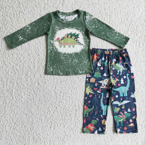 BLP0105 RTS baby boy clothes green dinosaur winter outfits-promotion 2024.8.24 $5.5