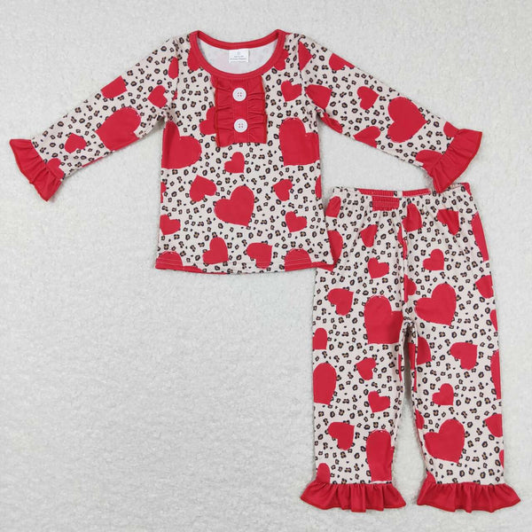 GLP0905 baby girl clothes heart toddler girl valentines day outfit