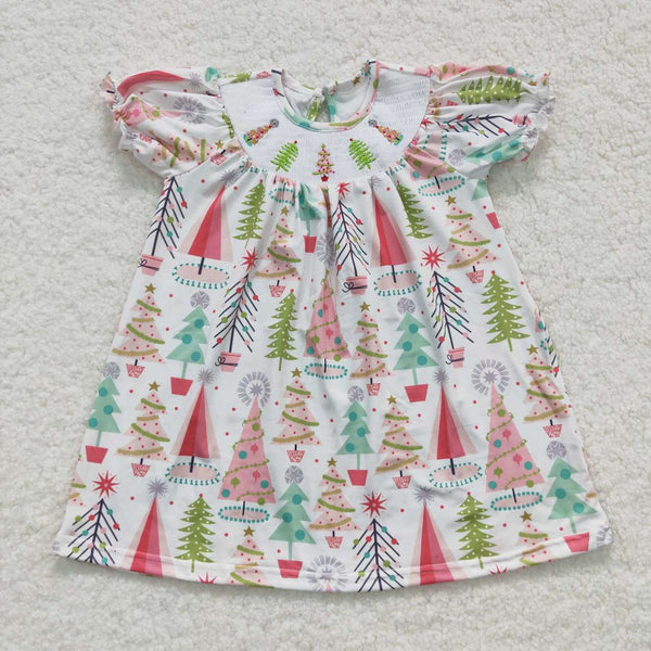 GSD0440  toddler girl clothes smock girl christmas dress