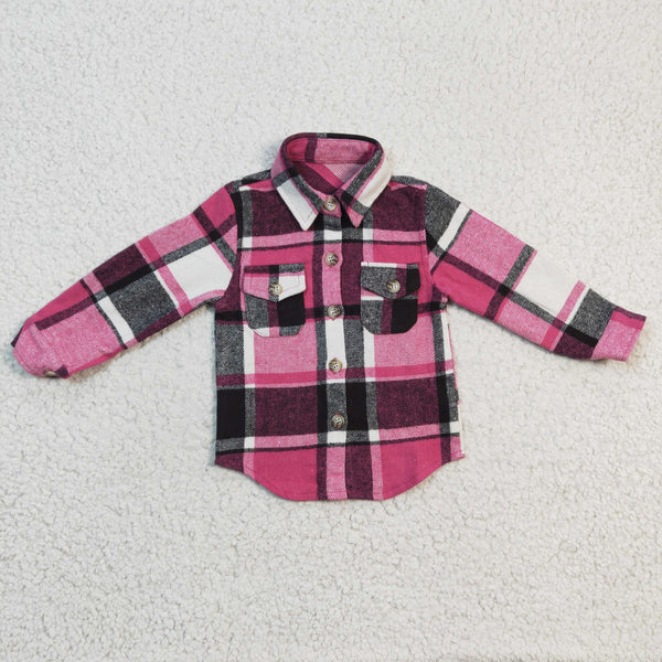 GT0104 toddler clothes plaid shirt fall spring coat