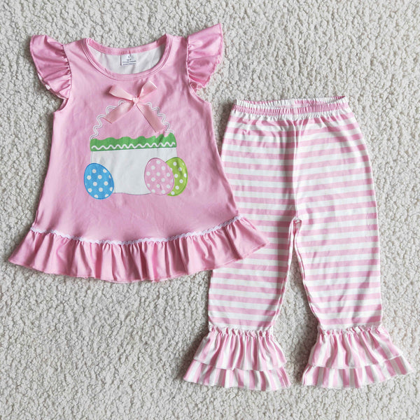 D1-13 toddler girl clothes egg easter outfit boutique clothing set--promotion 2025.3.8 $2.99