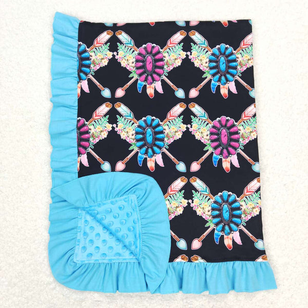 BL0052 baby blanket turquoise newborn baby items
