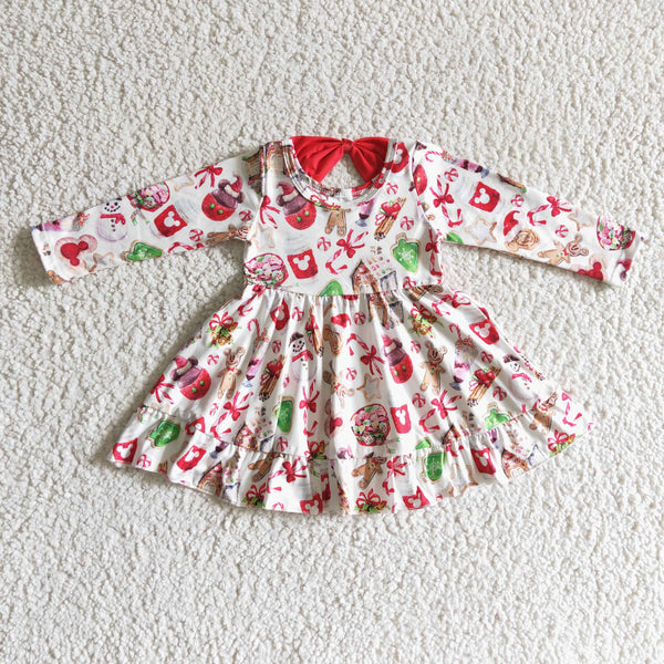 GLD0140 toddler girl dress snowman christmas dress-promotion 2024.9.7 $5.5