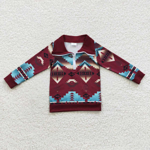 BT0228 kids clothes boys zipper boy winter top