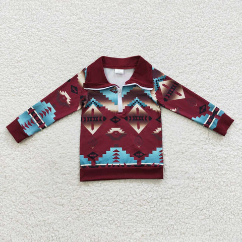 BT0228 kids clothes boys zipper boy winter top