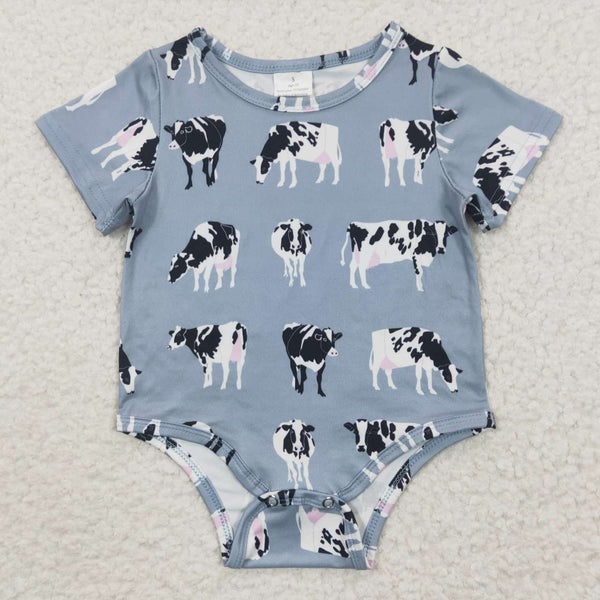 SR0297 baby clothes boy cow farm baby summer bubble