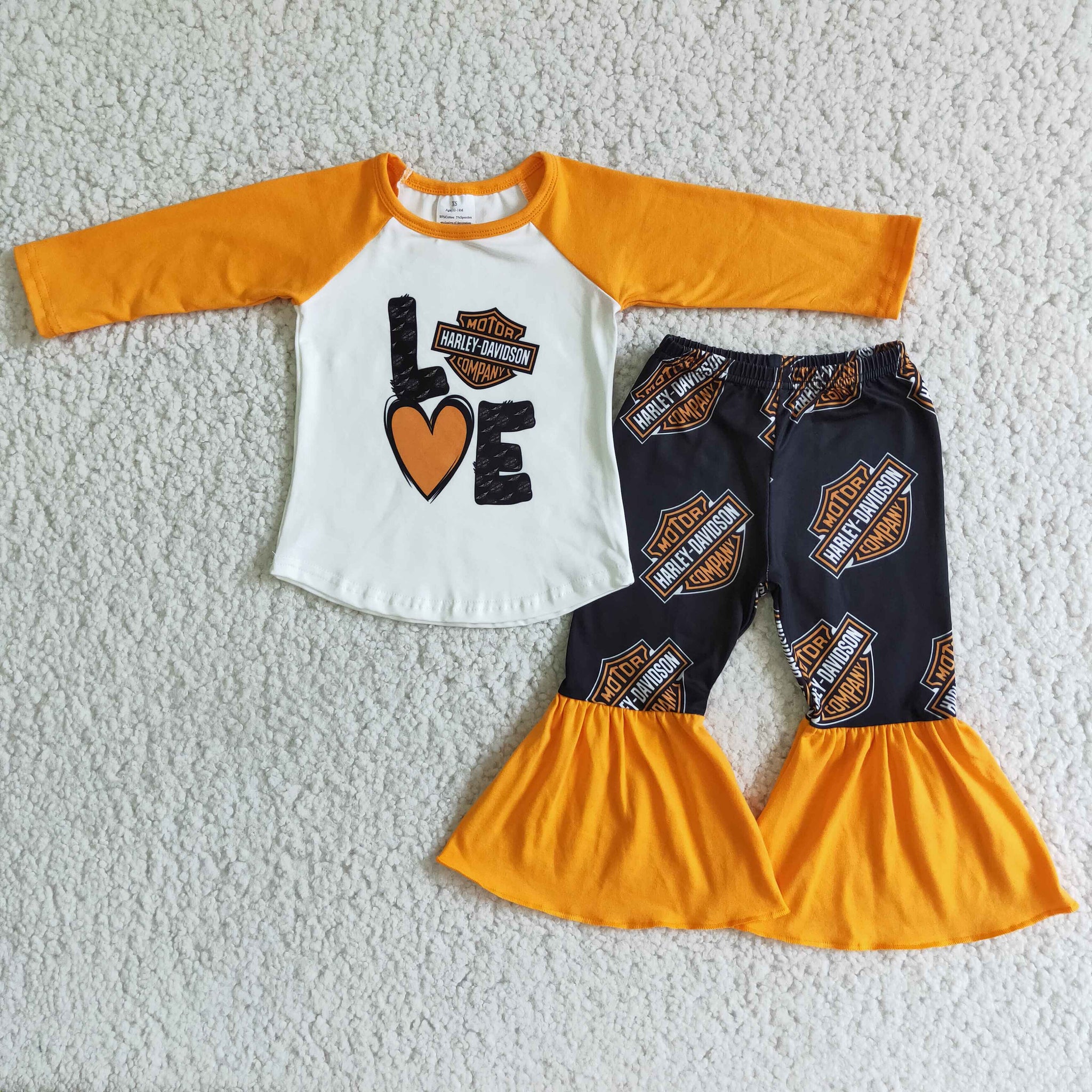 6 A3-2 toddler girl clothes orange state outfits love long sleeve outfits-promotion 2023.12.23