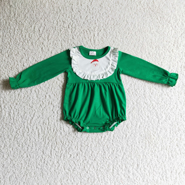 LR0173 green christmas baby clothes santa claus bubble