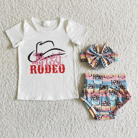 kids clothing Rodeo summer short sleeve bummies set-promotion 2025.2.8 $5.5