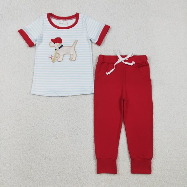 RTS kids matching clothing embroidery baseball print clothing boy spring clothing-2025.12.3