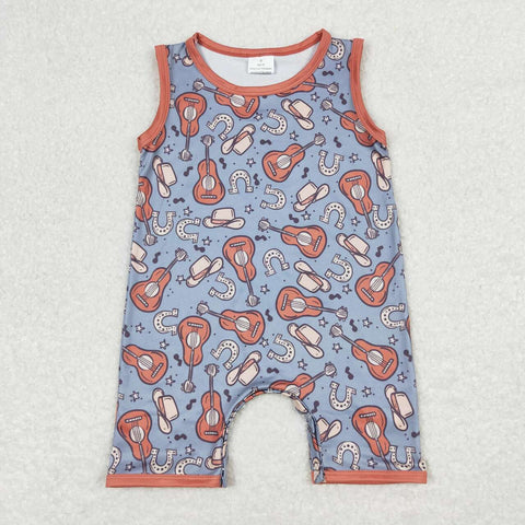 SR0750 RTS baby boy cowboy short sleeve romper boy summer romper